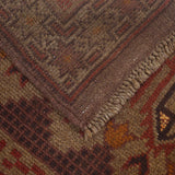 Handwoven Vintage Overdyed Area Rug 4.7x2.7 ft