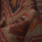 Handwoven Vintage Overdyed Area Rug 4.7x2.7 ft