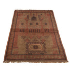 Handmade Colorful Overdyed Carpet 4.4x3 ft