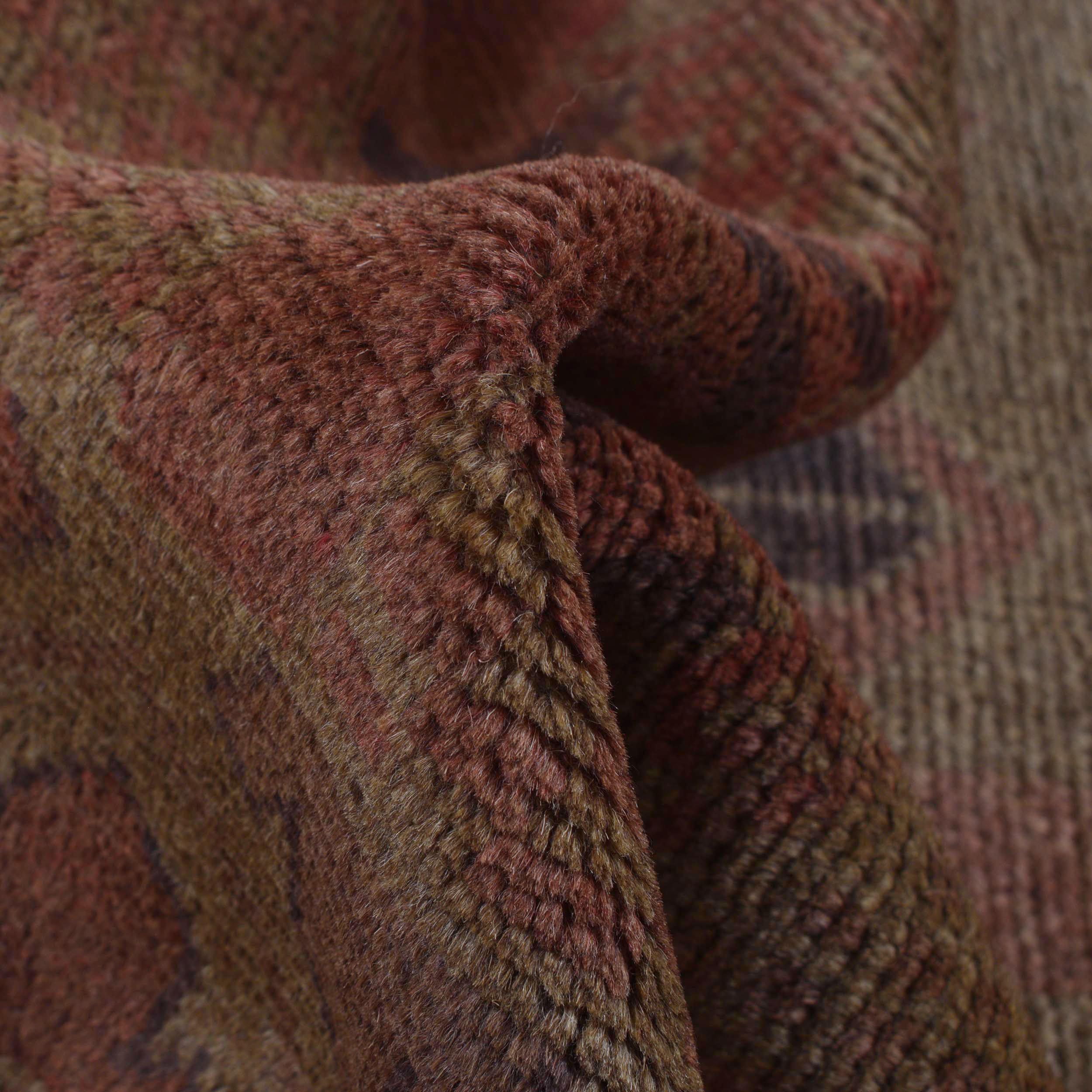 Distressed Antique Overdyed Wool Rug 4.4x3 ft