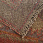Overdyed Tribal Pattern Wool Rug 4.8x2.8 ft
