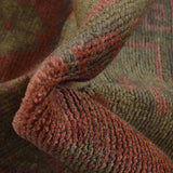 Overdyed Tribal Pattern Wool Rug 4.8x2.8 ft