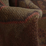 Vintage Style Overdyed Boho Carpet 4.4x2.5 ft