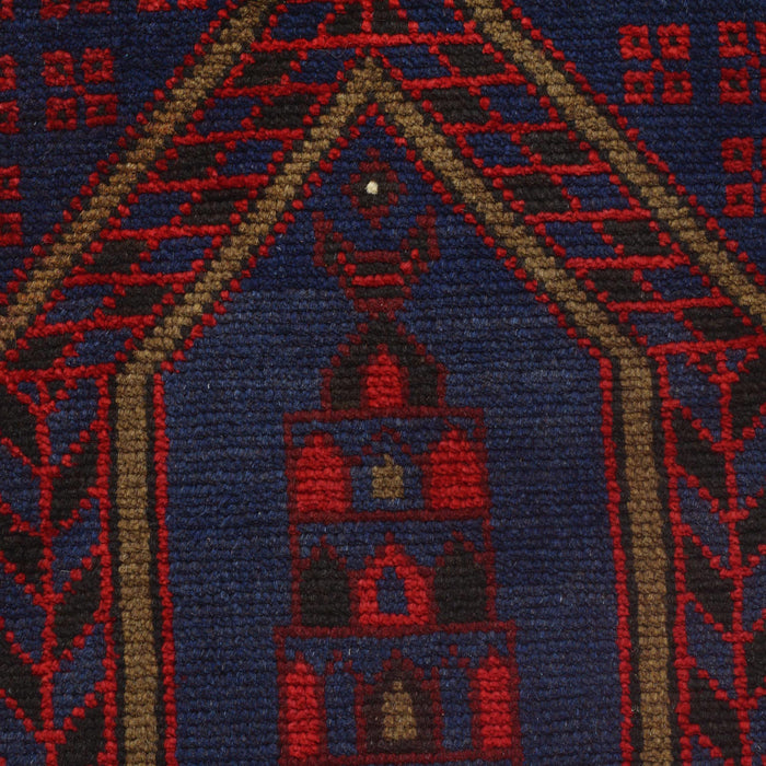 Afghan Handcrafted Prayer Rug 4.6x2.7 ft