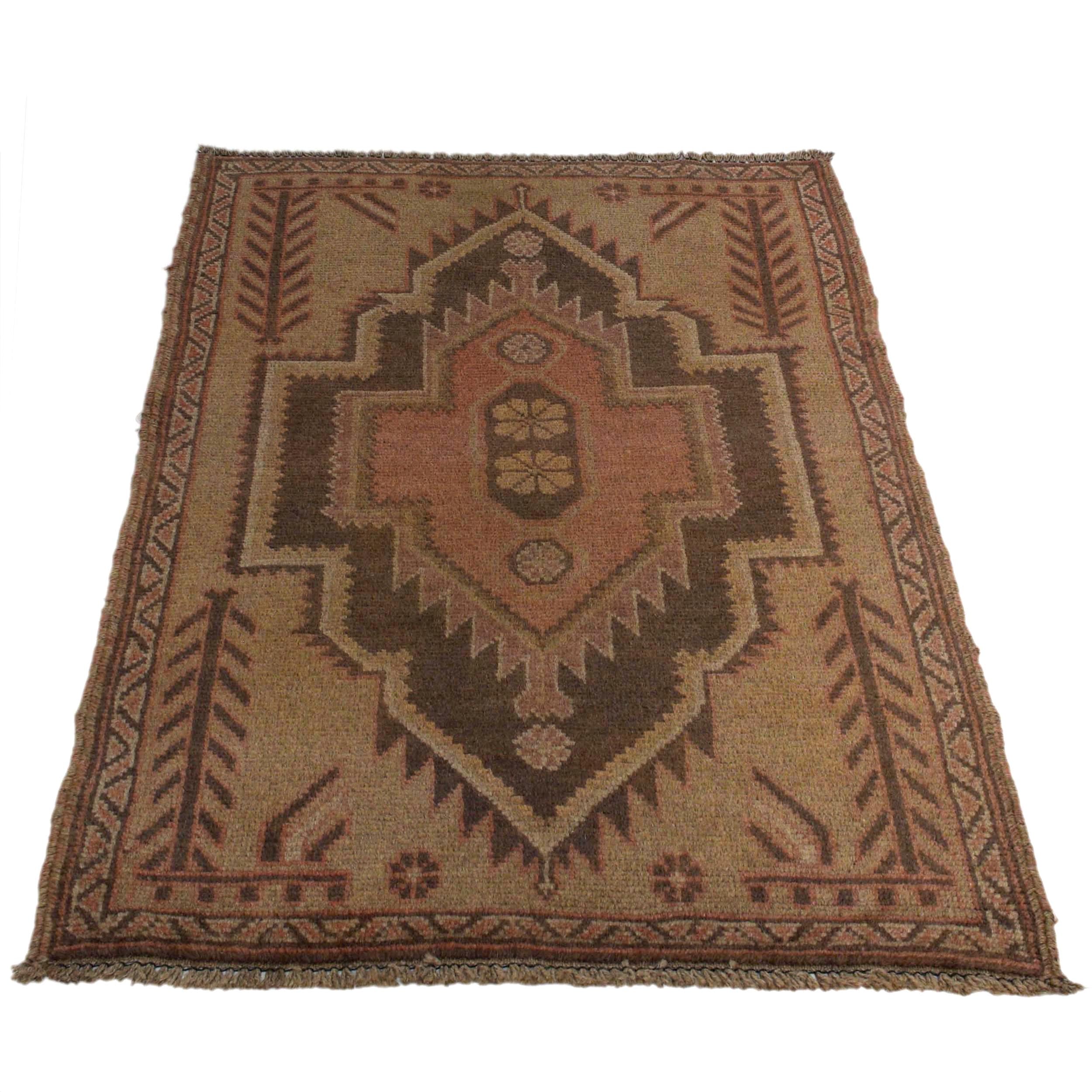 Classic Overdyed Persian Look Rug 4.1x2.6 ft