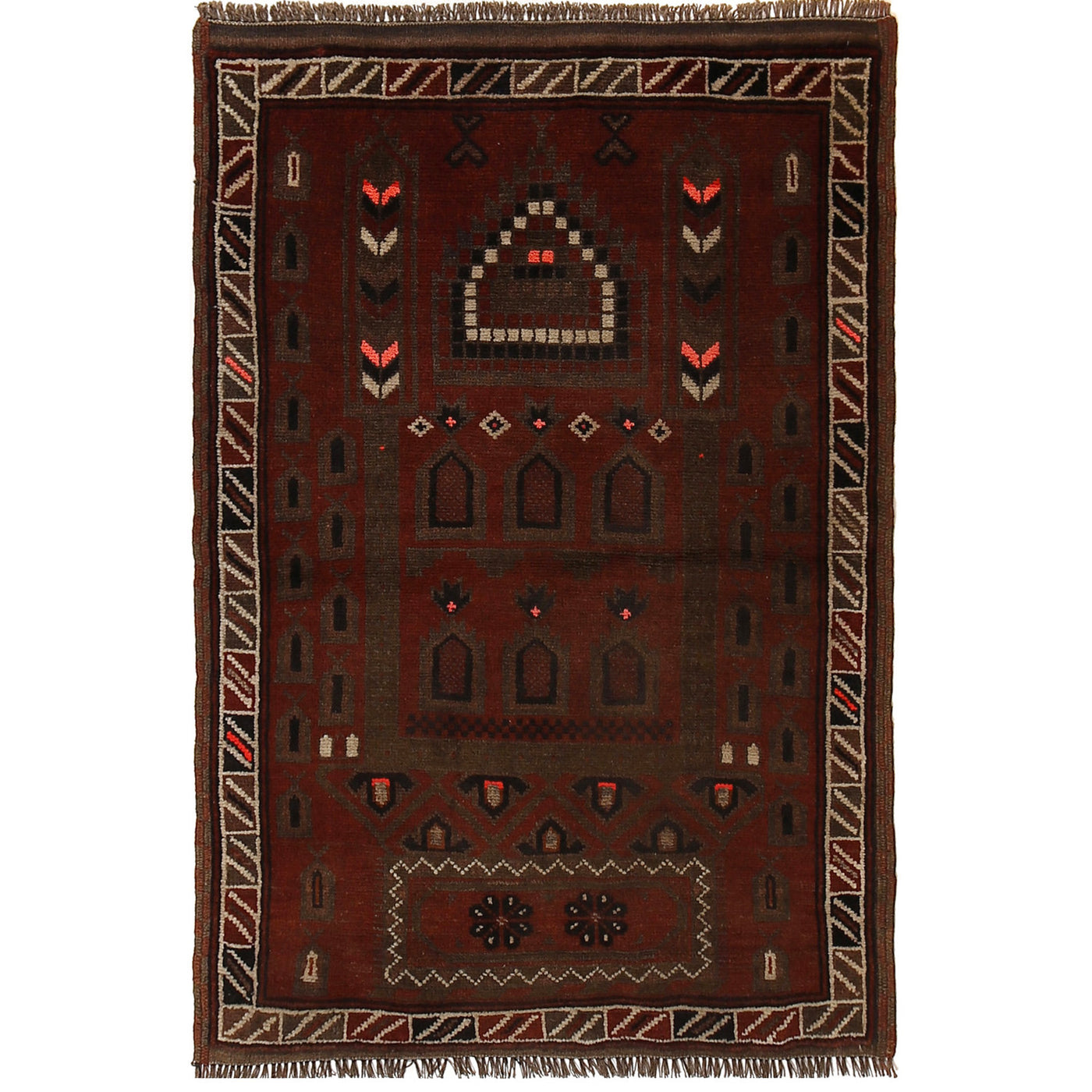 Artistic Distressed Overdyed Carpet 4.2x2.7 ft