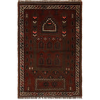 Artistic Distressed Overdyed Carpet 4.2x2.7 ft