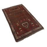 Artistic Distressed Overdyed Carpet 4.2x2.7 ft