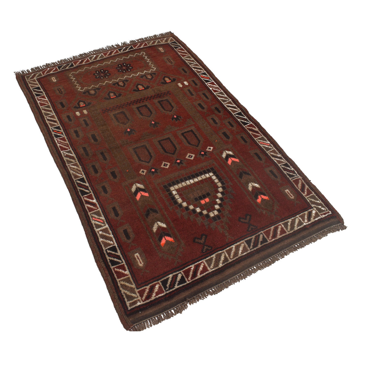 Artistic Distressed Overdyed Carpet 4.2x2.7 ft