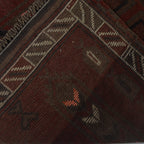 Artistic Distressed Overdyed Carpet 4.2x2.7 ft