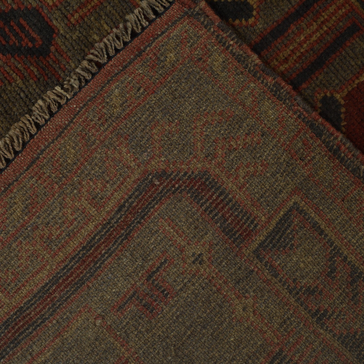 Unique Handmade Overdyed Wool Rug 4.6x2.7 ft