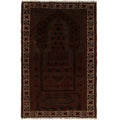 Elegant Vintage Overdyed Area Carpet 4.6x2.7 ft