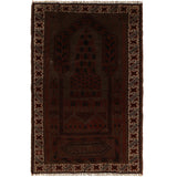 Elegant Vintage Overdyed Area Carpet 4.6x2.7 ft