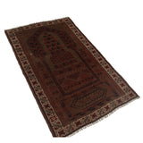 Elegant Vintage Overdyed Area Carpet 4.6x2.7 ft