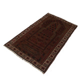 Elegant Vintage Overdyed Area Carpet 4.6x2.7 ft