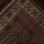Elegant Vintage Overdyed Area Carpet 4.6x2.7 ft