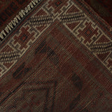 Elegant Vintage Overdyed Area Carpet 4.6x2.7 ft