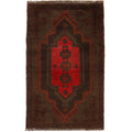 Luxury Vintage Overdyed Wool Area Rug 4.4x2.7 ft