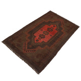 Luxury Vintage Overdyed Wool Area Rug 4.4x2.7 ft