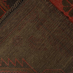 Luxury Vintage Overdyed Wool Area Rug 4.4x2.7 ft