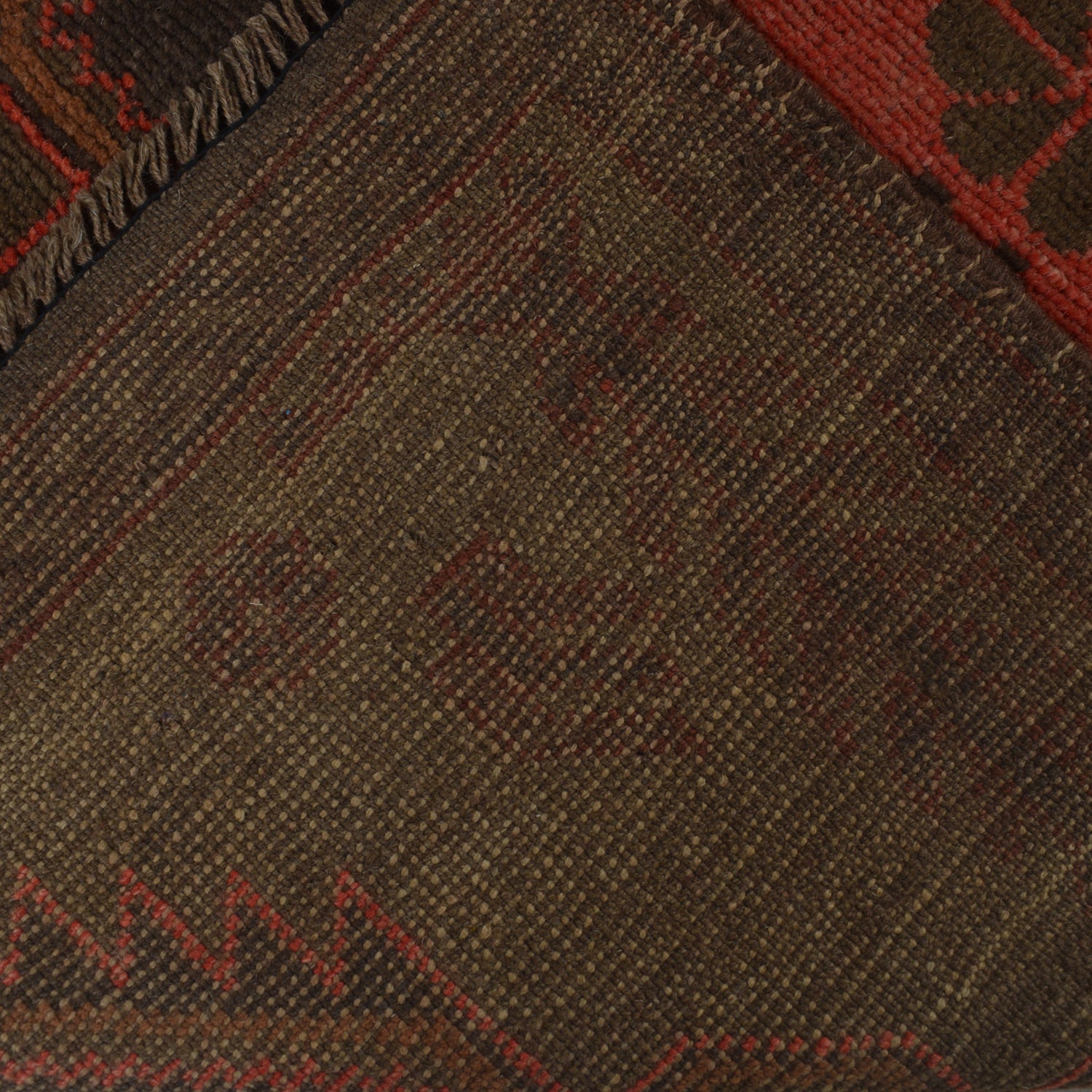 Luxury Vintage Overdyed Wool Area Rug 4.4x2.7 ft