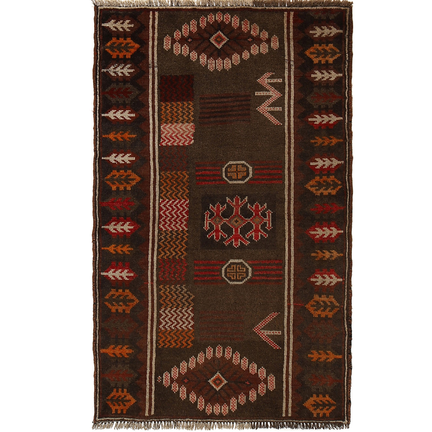 Handcrafted Distressed Overdyed Carpet 4.6x2.7 ft