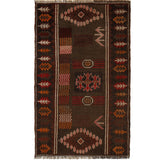 Handcrafted Distressed Overdyed Carpet 4.6x2.7 ft
