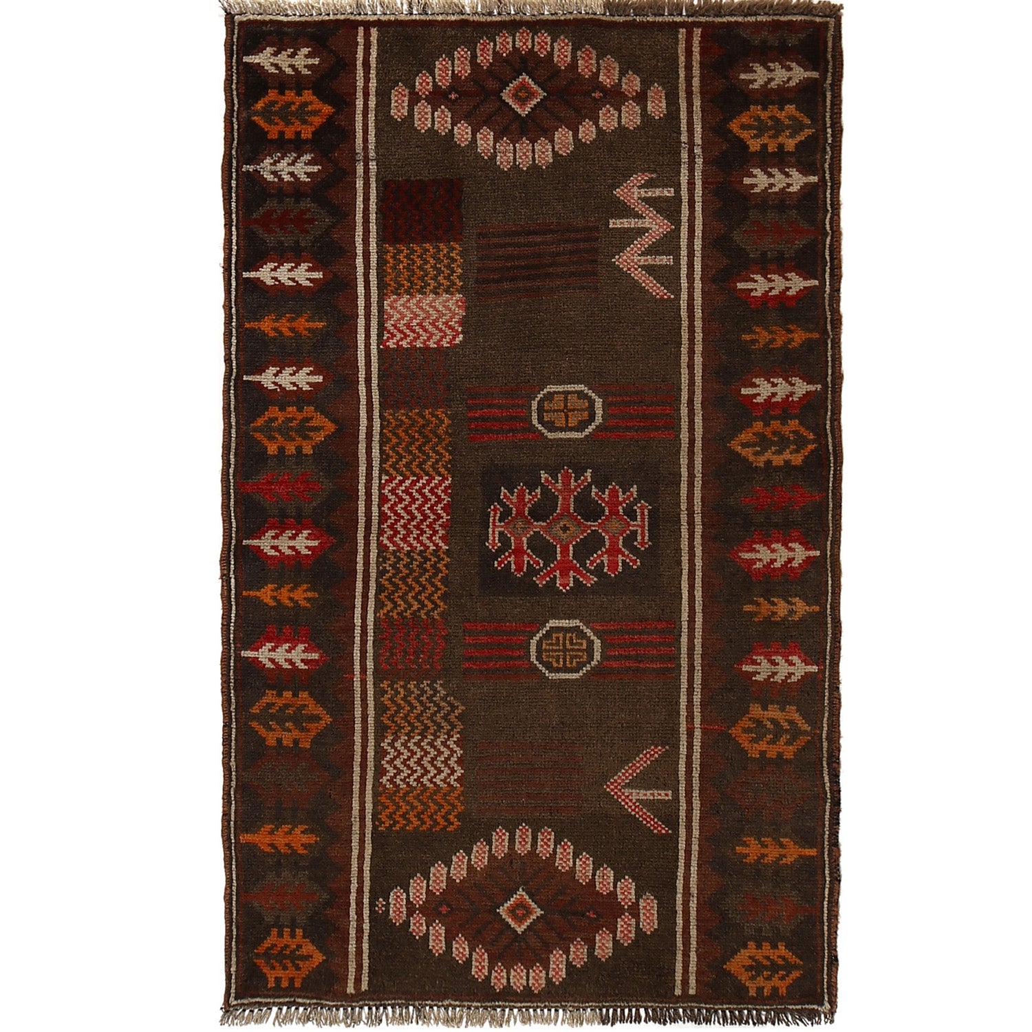 Handcrafted Distressed Overdyed Carpet 4.6x2.7 ft