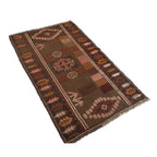 Handcrafted Distressed Overdyed Carpet 4.6x2.7 ft