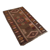 Handcrafted Distressed Overdyed Carpet 4.6x2.7 ft