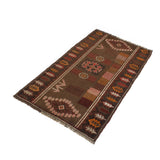 Handcrafted Distressed Overdyed Carpet 4.6x2.7 ft