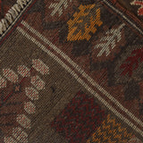 Handcrafted Distressed Overdyed Carpet 4.6x2.7 ft