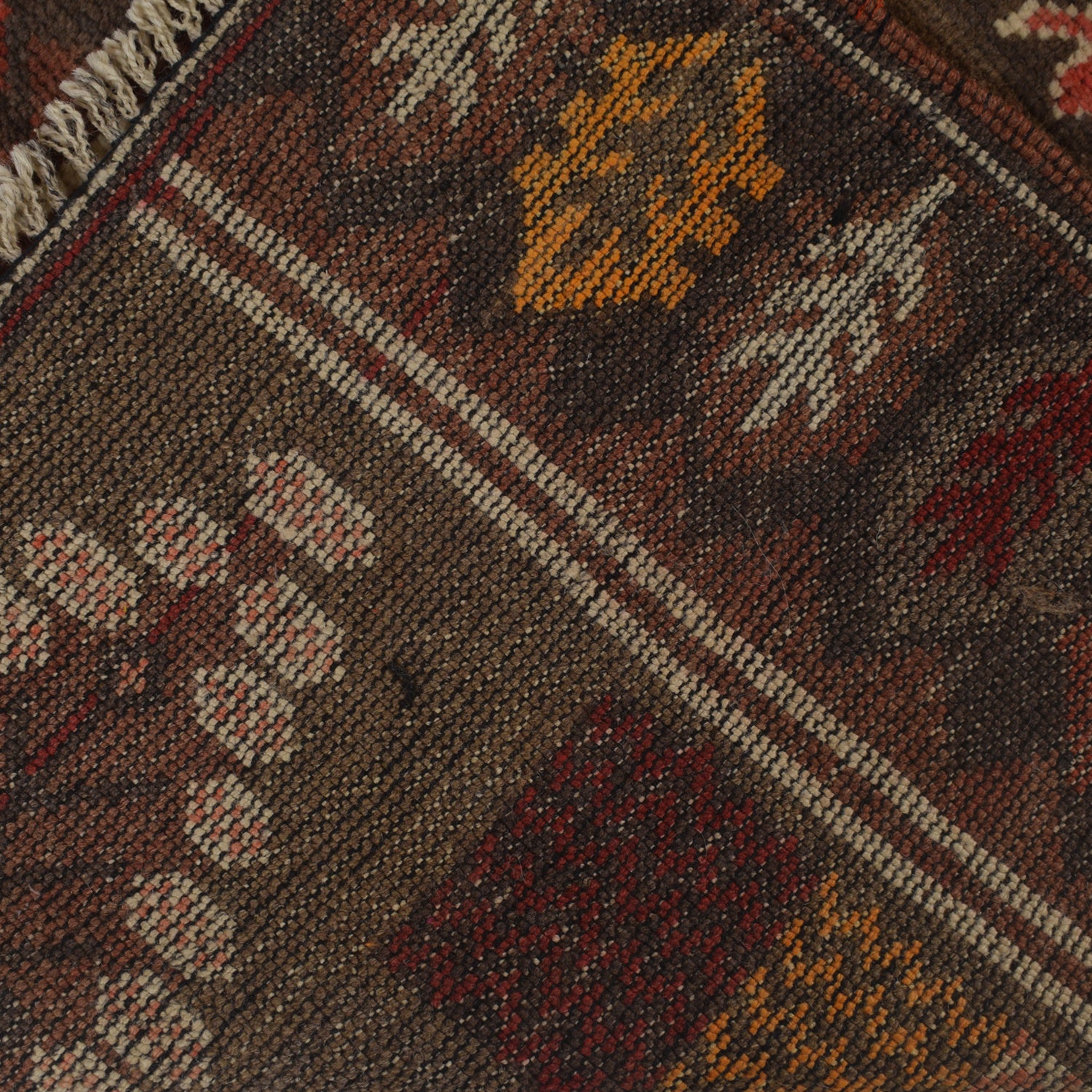 Handcrafted Distressed Overdyed Carpet 4.6x2.7 ft