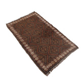 Antique Style Overdyed Handmade Rug 4.1x2.4 ft