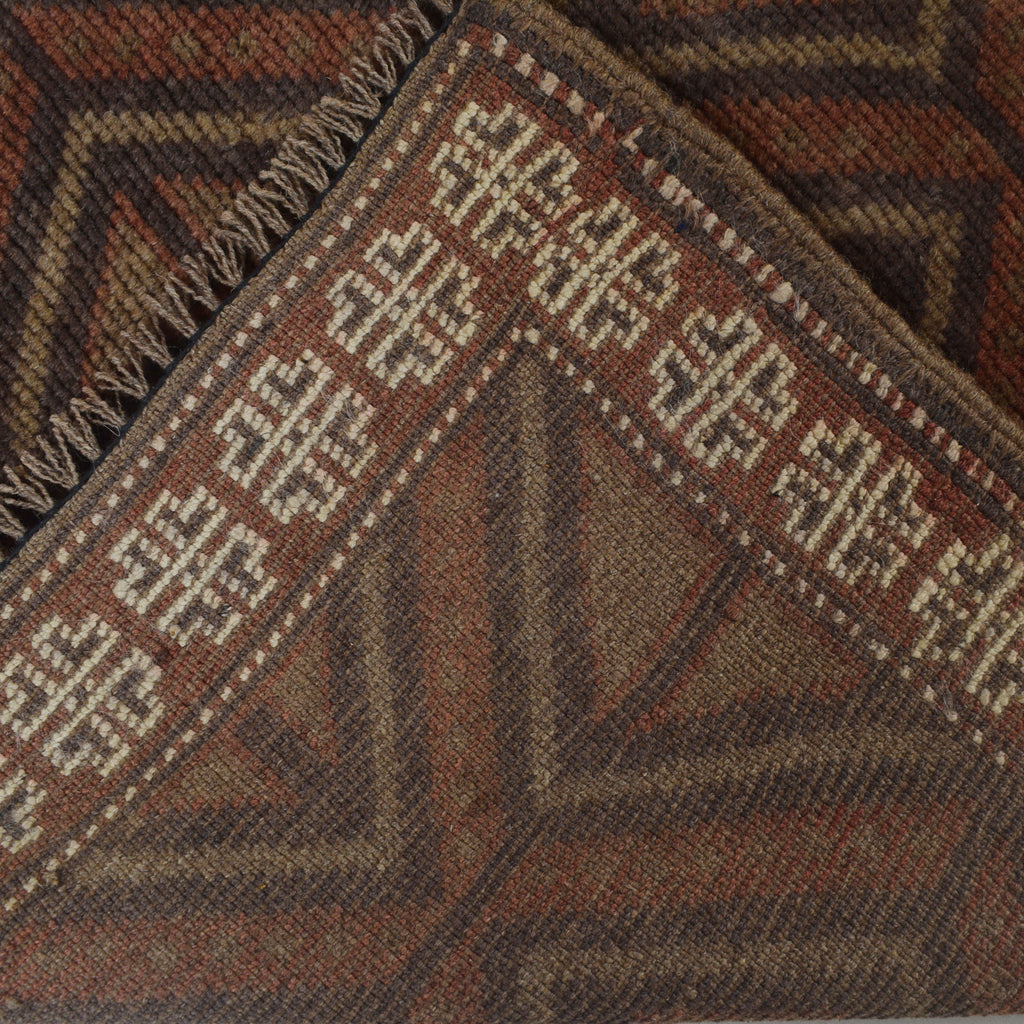 Antique Style Overdyed Handmade Rug 4.1x2.4 ft