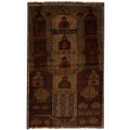 Bohemian Overdyed Tribal Wool Carpet 4.2x2.7 ft