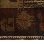 Bohemian Overdyed Tribal Wool Carpet 4.2x2.7 ft