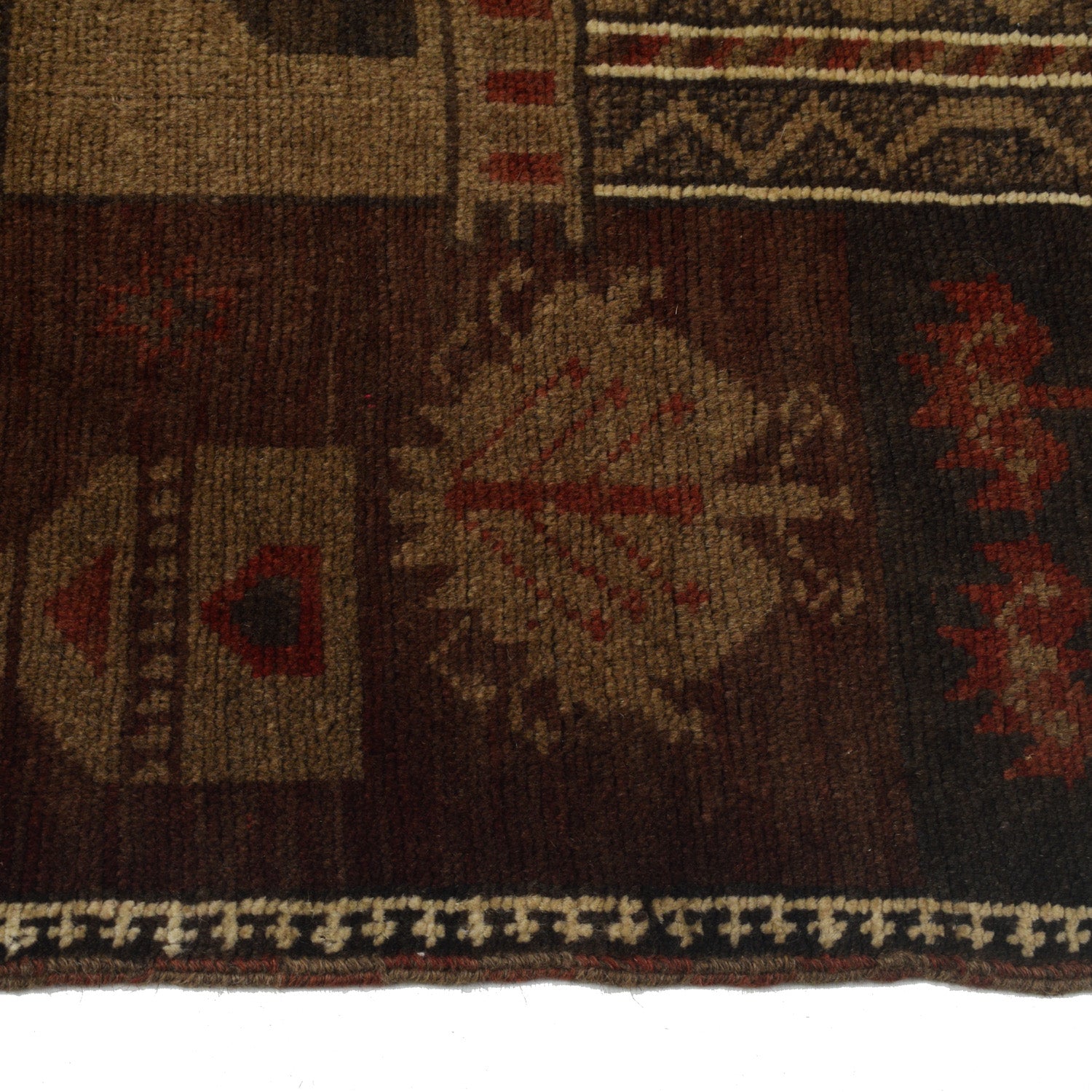 Bohemian Overdyed Tribal Wool Carpet 4.2x2.7 ft