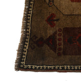 Bohemian Overdyed Tribal Wool Carpet 4.2x2.7 ft
