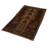 Bohemian Overdyed Tribal Wool Carpet 4.2x2.7 ft