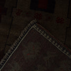 Bohemian Overdyed Tribal Wool Carpet 4.2x2.7 ft