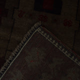 Bohemian Overdyed Tribal Wool Carpet 4.2x2.7 ft