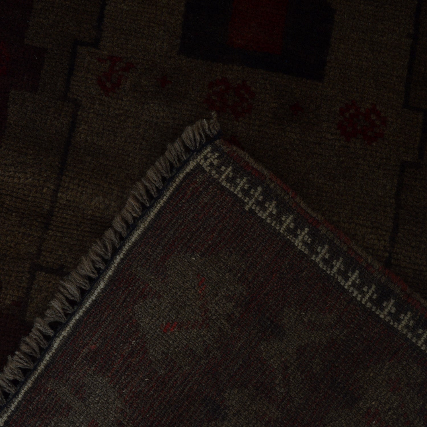 Bohemian Overdyed Tribal Wool Carpet 4.2x2.7 ft