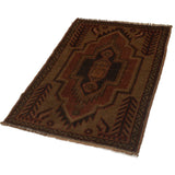 Premium Handwoven Overdyed Area Rug 4.2x2.9 ft