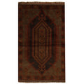 Classic Vintage Overdyed Persian Rug 4.4x2.8 ft