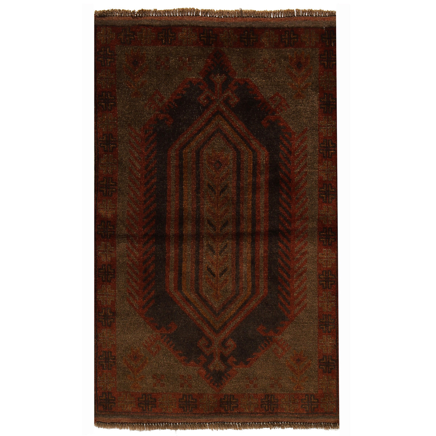 Classic Vintage Overdyed Persian Rug 4.4x2.8 ft