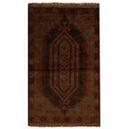 Classic Vintage Overdyed Persian Rug 4.4x2.8 ft