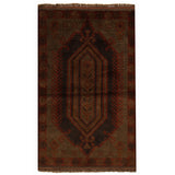 Classic Vintage Overdyed Persian Rug 4.4x2.8 ft