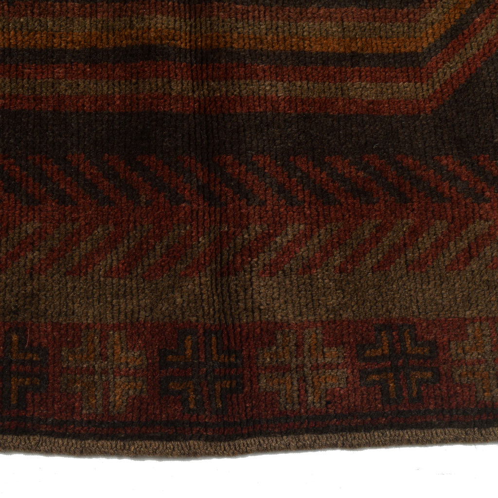 Classic Vintage Overdyed Persian Rug 4.4x2.8 ft