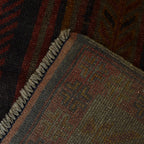 Classic Vintage Overdyed Persian Rug 4.4x2.8 ft